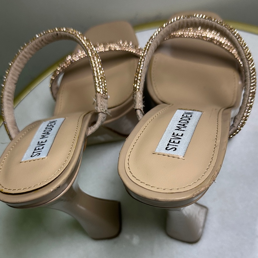 Steve Madden Zayne Nude/Tan Platform Heels Size 7 - Picture 6 of 7